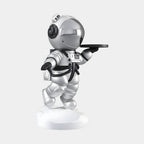 Medium Astral Silver Astronaut Bear Butler Sculpture - 90cm