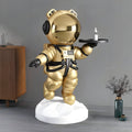Medium Celestial Gold Astronaut Bear Butler Sculpture - 90cm